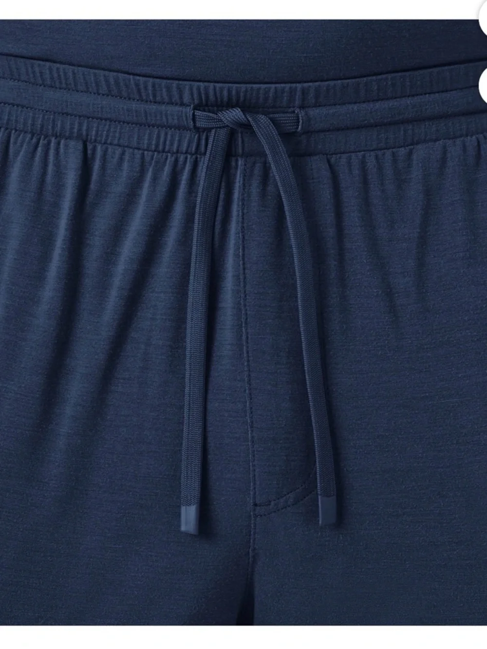 Men's Navy Short-Sleeve Crewneck and Short Lounge Pajama Set